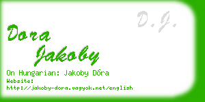 dora jakoby business card